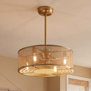 Astoria LED Fan D'Lier in Warm Brass