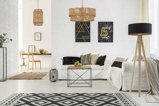 Ashburn Six Light Pendant in Warm Brass and Rope