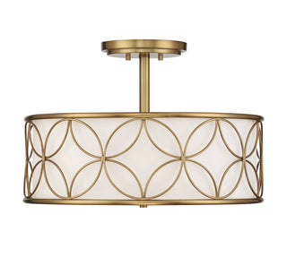 Savoy House - 6-1953-4-322 - Four Light Semi-Flush Mount - Reid - Warm Brass