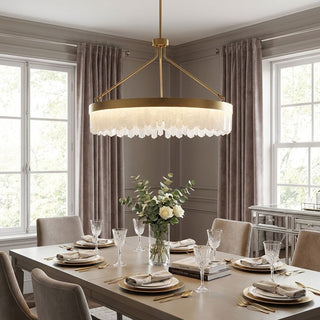 Landon LED Pendant in Warm Brass