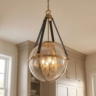 Bozeman Four Light Pendant in Warm Brass