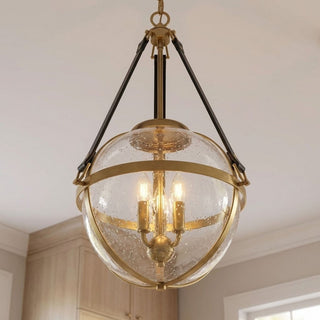 Bozeman Three Light Pendant in Warm Brass