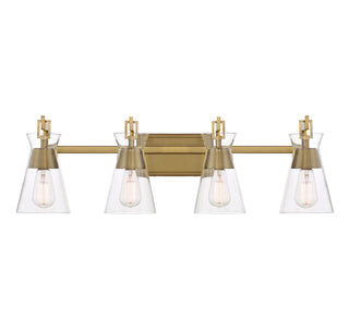Savoy House - 8-1830-4-322 - Four Light Bathroom Vanity - Lakewood - Warm Brass