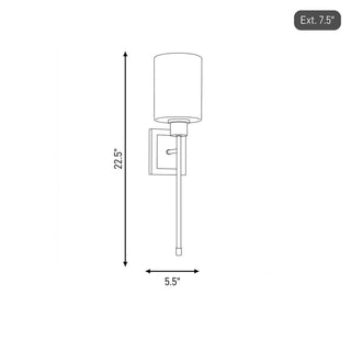 Alvara One Light Wall Sconce in Matte Black with Warm Brass Accents