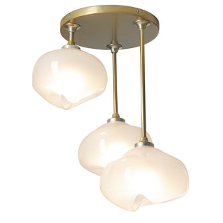 Hubbardton Forge - 121373-SKT-86-FD0710 - Ume 3-Light Semi-Flush - Ume - Modern Brass