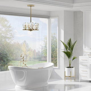Gatsby Gatsby 4-Light Semi-Flush/Pendant in Modern Brass