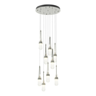 Hubbardton Forge - 131100-SKT-STND-85-YG0434 - Link 9-Light Blown Glass Pendant - Link - Sterling