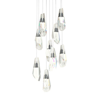 Hubbardton Forge - 131101-SKT-LONG-10-CR - Luma 9-Light Large Crystal Pendant - Luma - Black