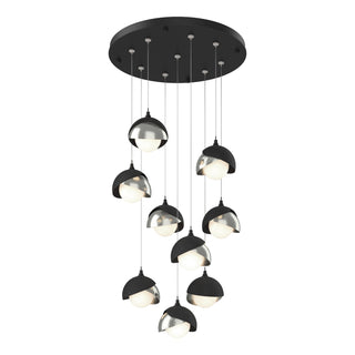 Hubbardton Forge - 131105-SKT-STND-10-85-GG0711 - Brooklyn 9-Light Double Shade Pendant - Brooklyn - Black