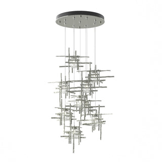 Hubbardton Forge - 131107-SKT-STND-85-II0728 - Tura 9-Light Seeded Glass Pendant - Tura - Sterling