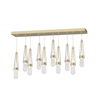Hubbardton Forge - 131200-SKT-STND-86-YG0434 - Link 10-Light Blown Glass Pendant - Link - Modern Brass