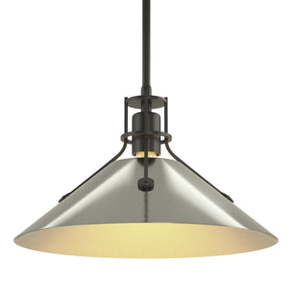 Hubbardton Forge - 134550-SKT-MULT-10-85 - Henry Medium Steel Shade Pendant - Henry - Black