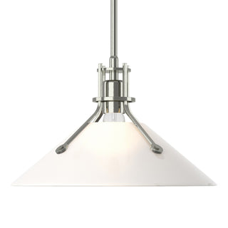 Hubbardton Forge - 134553-SKT-MULT-85-FD0686 - Henry Medium Glass Shade Pendant - Henry - Sterling