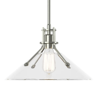 Hubbardton Forge - 134553-SKT-MULT-85-ZM0686 - Henry Medium Glass Shade Pendant - Henry - Sterling