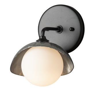 Hubbardton Forge - 201372-SKT-10-85-GG0711 - Brooklyn 1-Light Single Shade Bath Sconce - Brooklyn - Black
