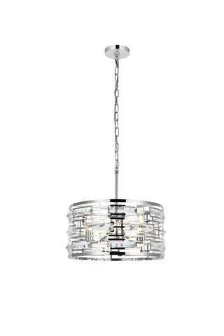 Elegant Lighting - 1108D16C - Three Light Pendant - Kennedy - chrome