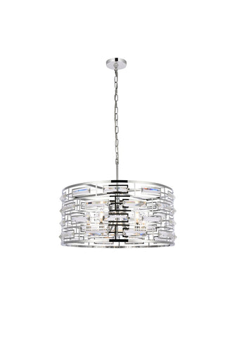 Elegant Lighting - 1108D24C - Five Light Pendant - Kennedy - chrome