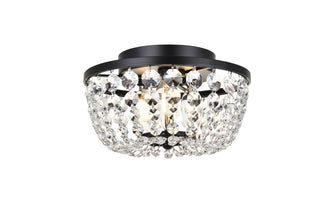 Elegant Lighting - 1109F10BK - Three Light Flush Mount - Cora - black