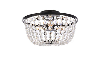 Elegant Lighting - 1109F13BK - Three Light Flush Mount - Cora - black