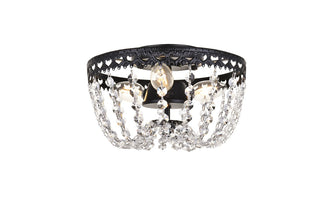Elegant Lighting - 1112F10BK - Three Light Flush Mount - Kylie - black
