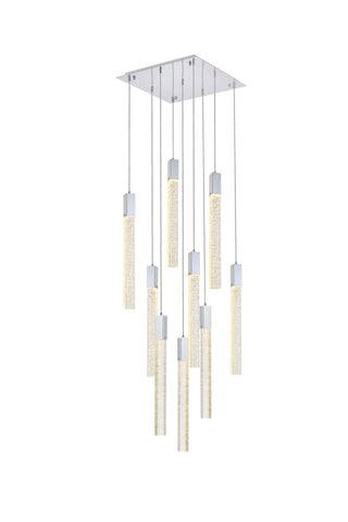 Elegant Lighting - 2066D20C - Nine Light Pendant - Weston - chrome