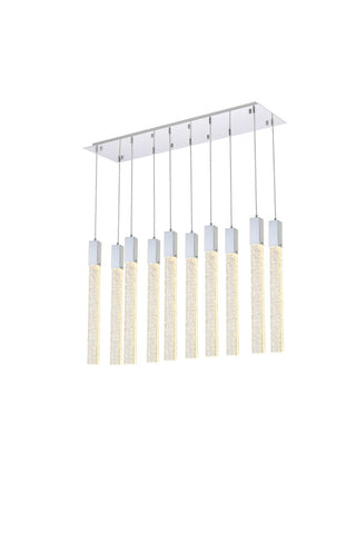 Elegant Lighting - 2066D42C - Ten Light Pendant - Weston - chrome