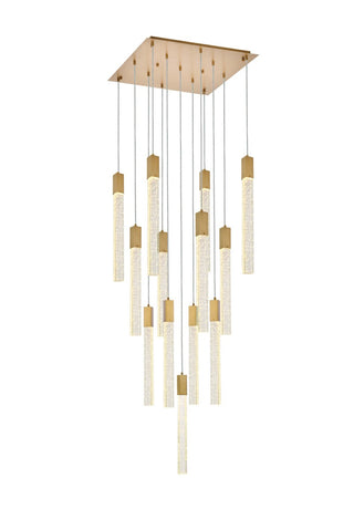 Elegant Lighting - 2066G26SG - 13 Light Pendant - Weston - satin gold