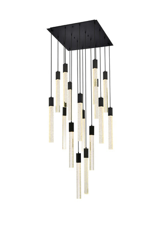 Elegant Lighting - 2066G30BK - 16 Light Pendant - Weston - black