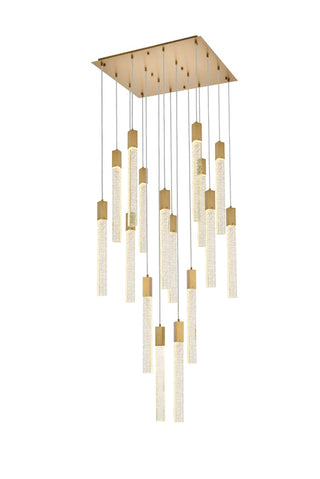 Elegant Lighting - 2066G30SG - 16 Light Pendant - Weston - satin gold