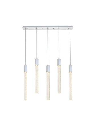 Elegant Lighting - 2066S36C - Five Light Pendant - Weston - chrome
