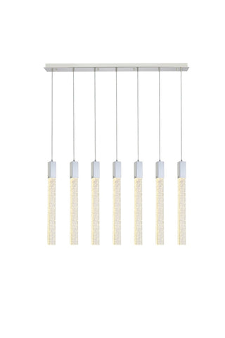 Elegant Lighting - 2066S42C - Seven Light Pendant - Weston - chrome