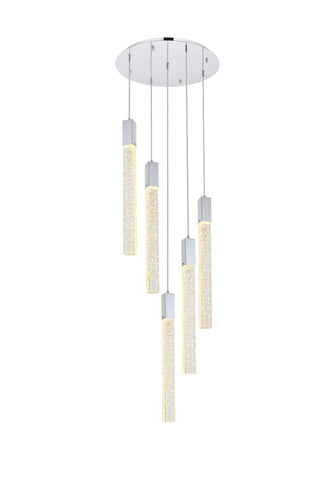 Elegant Lighting - 2067D20C - Five Light Pendant - Weston - chrome