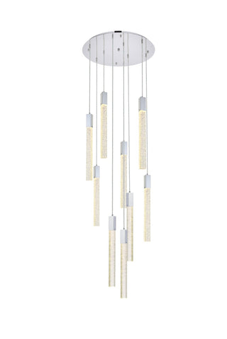 Elegant Lighting - 2067D24C - Nine Light Pendant - Weston - chrome