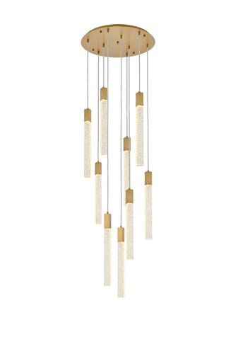 Elegant Lighting - 2067D24SG - Nine Light Pendant - Weston - satin gold