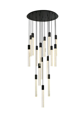 Elegant Lighting - 2067G36BK - 16 Light Pendant - Weston - black