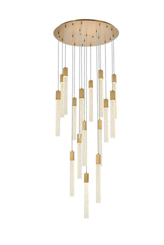 Elegant Lighting - 2067G36SG - 16 Light Pendant - Weston - satin gold