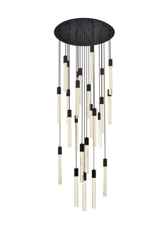 Elegant Lighting - 2067G42BK - 25 Light Pendant - Weston - black