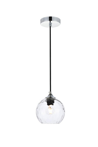 Elegant Lighting - LD2280C - One Light Pendant - Cashel - Chrome and Clear