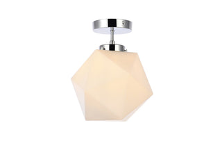 Elegant Lighting - LD2347C - One Light Flush Mount - Lawrence - Chrome and White