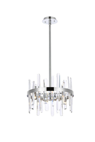 Elegant Lighting - 2200D16C - Eight Light Pendant - Serena - chrome
