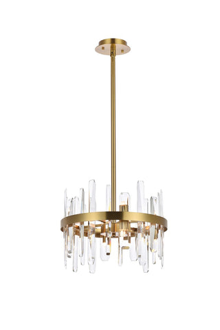 Elegant Lighting - 2200D16SG - Eight Light Pendant - Serena - satin gold