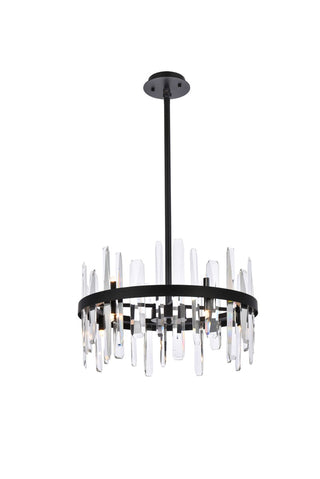 Elegant Lighting - 2200D20BK - Ten Light Pendant - Serena - black