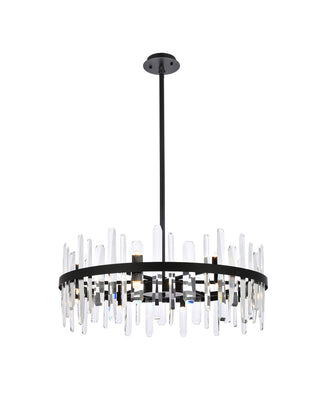 Elegant Lighting - 2200D32BK - 16 Light Chandelier - Serena - black