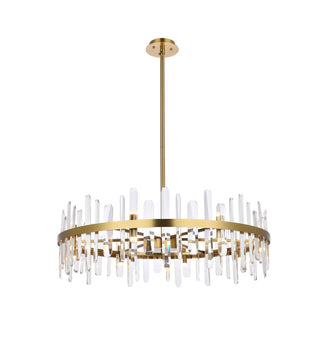 Elegant Lighting - 2200D36SG - 16 Light Chandelier - Serena - satin gold