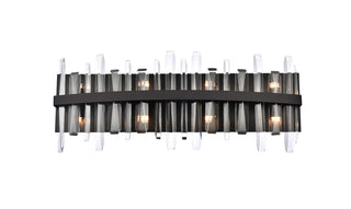 Elegant Lighting - 2200W30BK - Eight Light Bath Sconce - Serena - black