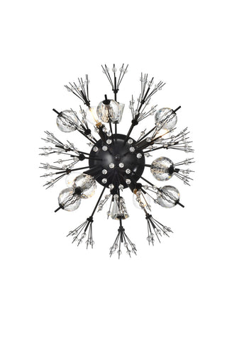 Elegant Lighting - 2500W19BK - Four Light Wall Sconce - Vera - black