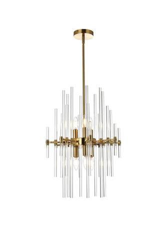 Elegant Lighting - 2502D17SG - Six Light Pendant - Sienna - gold