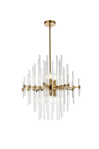 Elegant Lighting - 2502D23SG - Six Light Pendant - Sienna - gold