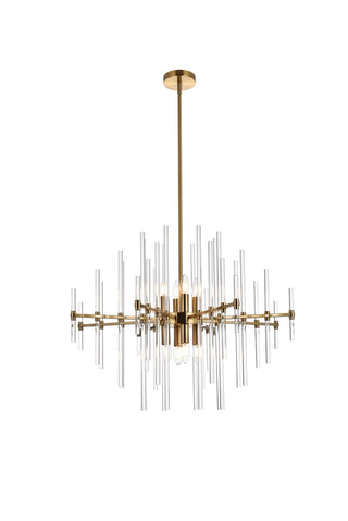 Elegant Lighting - 2502D27SG - Eight Light Pendant - Sienna - gold