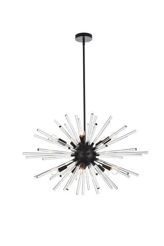 Elegant Lighting - 2502D36BK - Ten Light Pendant - Sienna - black